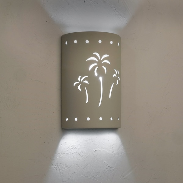 Luxury Lighting Mirage Flats 15in. High Ceramic Outdoor Wall Light, Cottonwood 103-22B CW u/d-7-17 - main